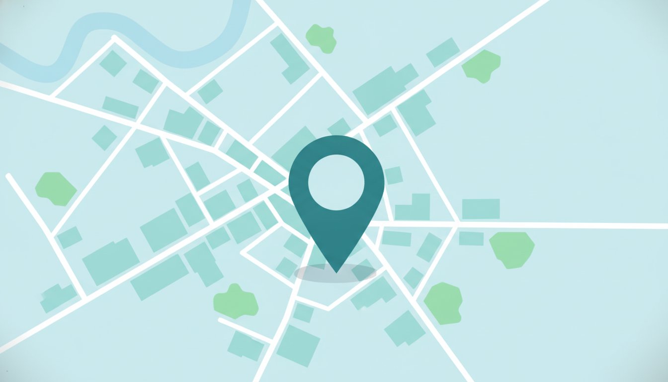 Stylized street map showing BrightSmile Dental Studio's location on South Lamar Boulevard in Austin